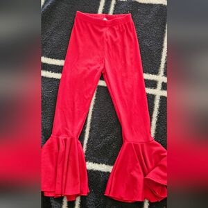 SHEIN Kids Red Flared Leggings